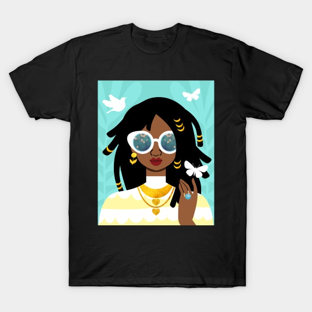 Locs Hairstyle T-Shirt by tabithabianca